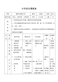 小学武术课教案教案资料