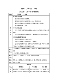 新人教版初中物理5.1透镜教案