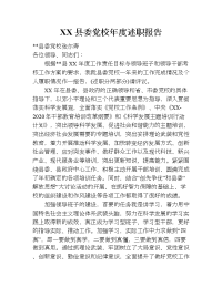 xx县委党校年度述职报告