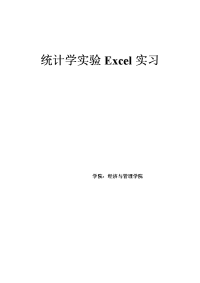 统计学实验excel实习