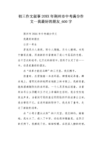 初三作文叙事20XX年荆州市中考满分作文--我最好的朋友600字.docx