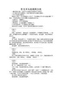 作文开头结尾的方法.doc