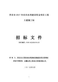 界首2017年农田水利建设资金项目工程