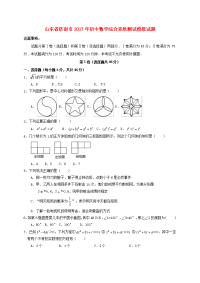 初中数学综合素质测试模拟 试题