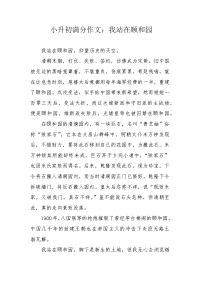 小升初满分作文：我站在颐和园.docx