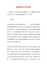 置业顾问年度工作计划表格