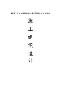 四川广安协兴镇牌坊新村排污管道改造建设项目施工组织设计