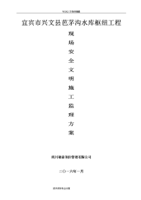 水利现场安全文明施工监理方案