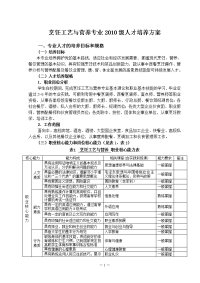 (最新)烹饪工艺与营养专业2010级人才培养方案