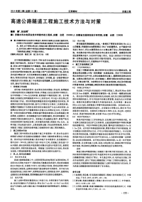 高速公路隧道工程施工技术方法与对策.pdf