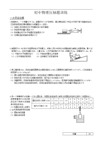 初中的物理中考压轴题专项练习