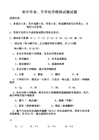 初中化学中考模拟试题2