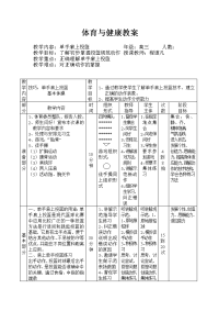 高中体育课教案表格