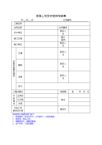 装饰工程交付使用明细表