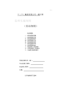 江苏某工程旁站监理方案