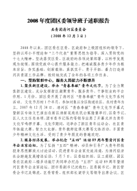 2008年度团区委领导班子述职报告