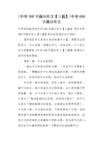 中考300字满分作文三篇.docx