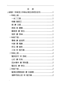 人教版语文必背古诗词与文言文(小学到高中)汇总