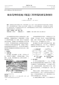 城市浅埋暗挖地下隧道工程坍塌的修复和预控.pdf