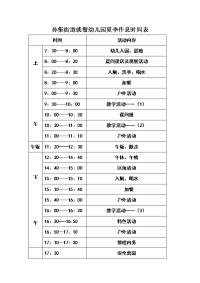 孙集街道就餐幼儿园夏季作息时间表