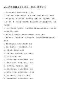 苏教版小学语文知识大全--名人名言.doc