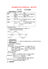 备战高中地理会考_复习资料总结