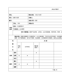 职位说明-发展计划部综合计划员