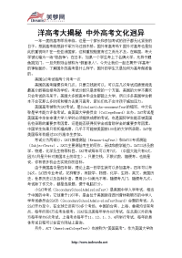 洋高考大揭秘中外高考文化迥异