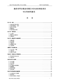 纸业有限公司污水处理站项目可行性研究报告