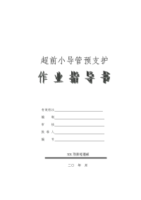 新建铁路隧道工程超前小导管预支护作业指导书