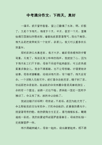 中考满分作文：下雨天，真好.docx