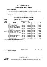 监理工作业主满意度调查表