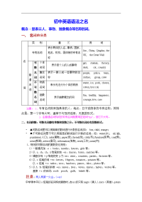 初中英语名词用法归纳总结