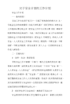 关于安全计划的工作计划