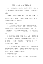 班主任实习工作计划表格