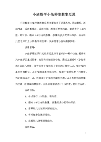 小班数学小兔种菜教案反思