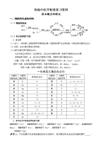 1初高中化学衔接复习资料