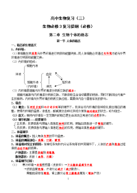 高中生物必修三复习提纲(必修)