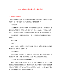 2020年广西省柳州市九年级语文中考满分作文集及点评