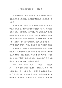 小升初满分作文：北风女士.docx