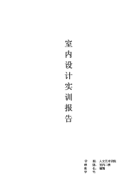 室内设计实训报告谢翔