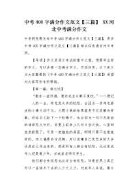 XX河北中考满分作文.docx