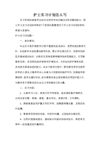 护士工作计划 护士工作计划大全 护士实习计划怎么写