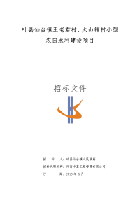 叶县仙台镇王老君村、火山铺村小型农田水利建设项目
