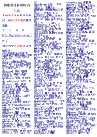 初中英语新课标词汇表