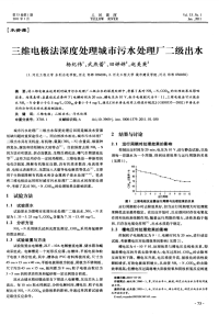 三维电极法深度处理城市污水处理厂二级出水