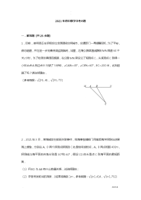 初中数学中考大题专项训练直接打印版