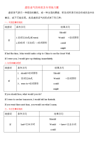 初中虚拟语气讲解及练习