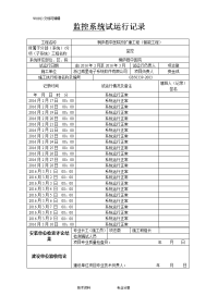 视频监控系统试运行记录文本