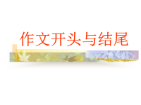 作文开头与结尾(杨红梅)